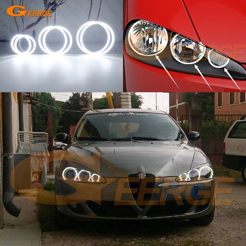 

Ультра яркий SMD СВЕТОДИОДНЫЙ ангельские глазки гало кольца комплект дневсветильник стайлинга автомобилей для Alfa Romeo 147 2005 2006 2007 2008 2009 2010