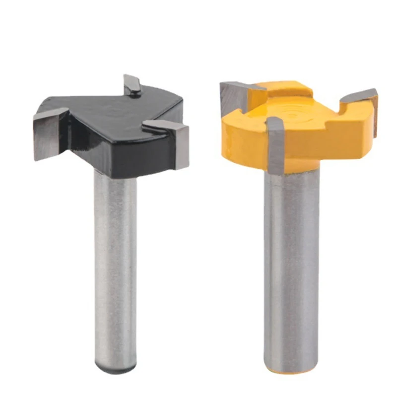 

Milling Cutter 3 Edged T Shape Type Three-blade Woodworking Tapping Tools Hardware Accessory for Industry Wood Slotting