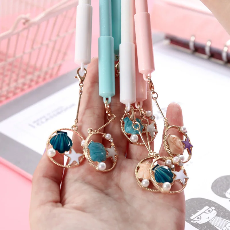 1 шт. милые кавайные ручки Морская звезда гелевая подвеска Pens нейтральные для