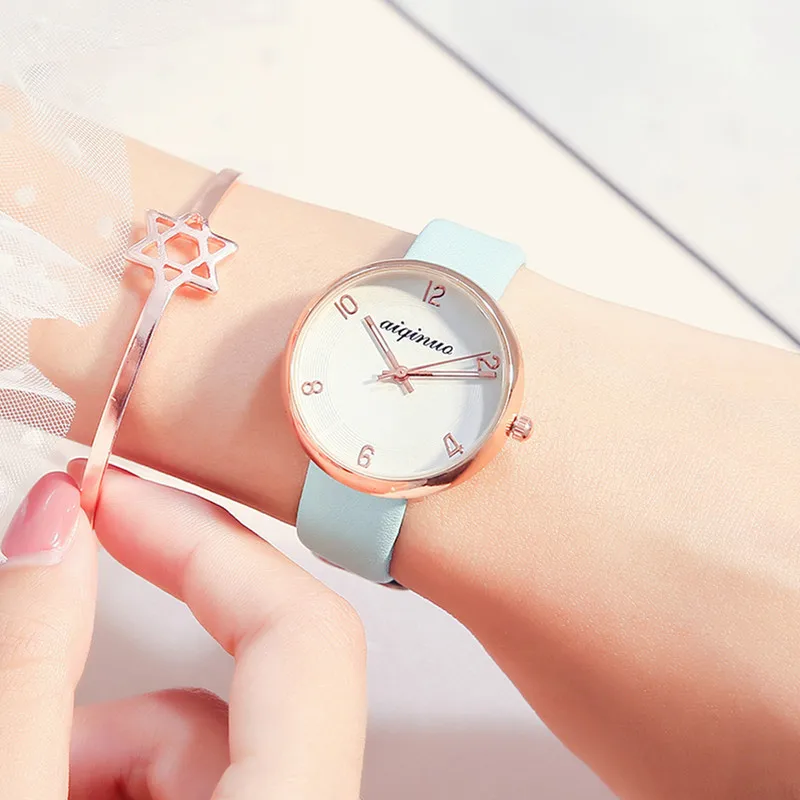 2019 модные простые часы для женщин и девушек кварцевые креативные повседневные