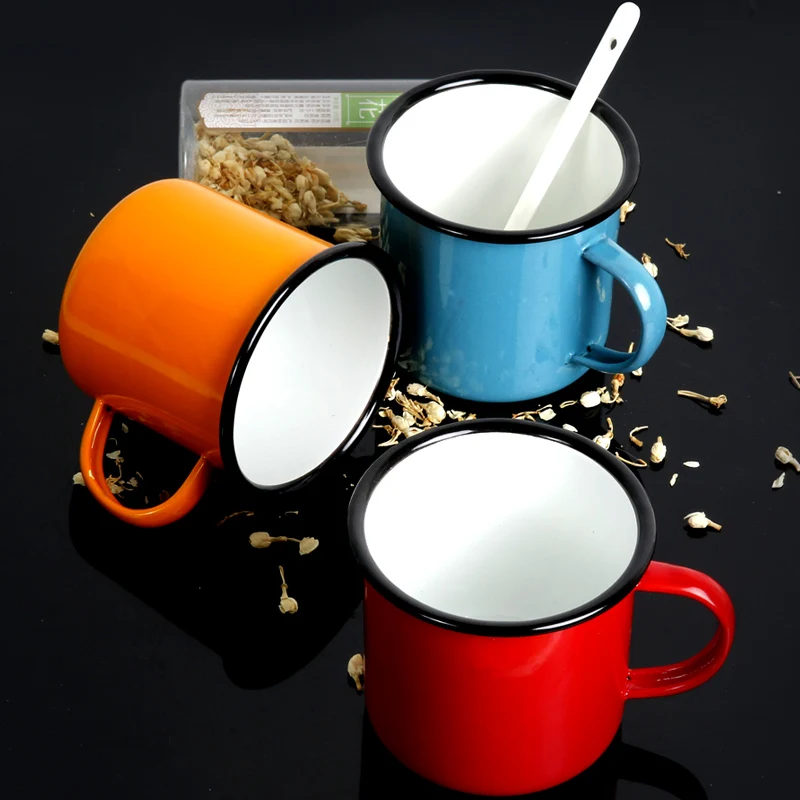 Винтажная эмалированная Минималистичная кружка-Поттер керамическая ручка для