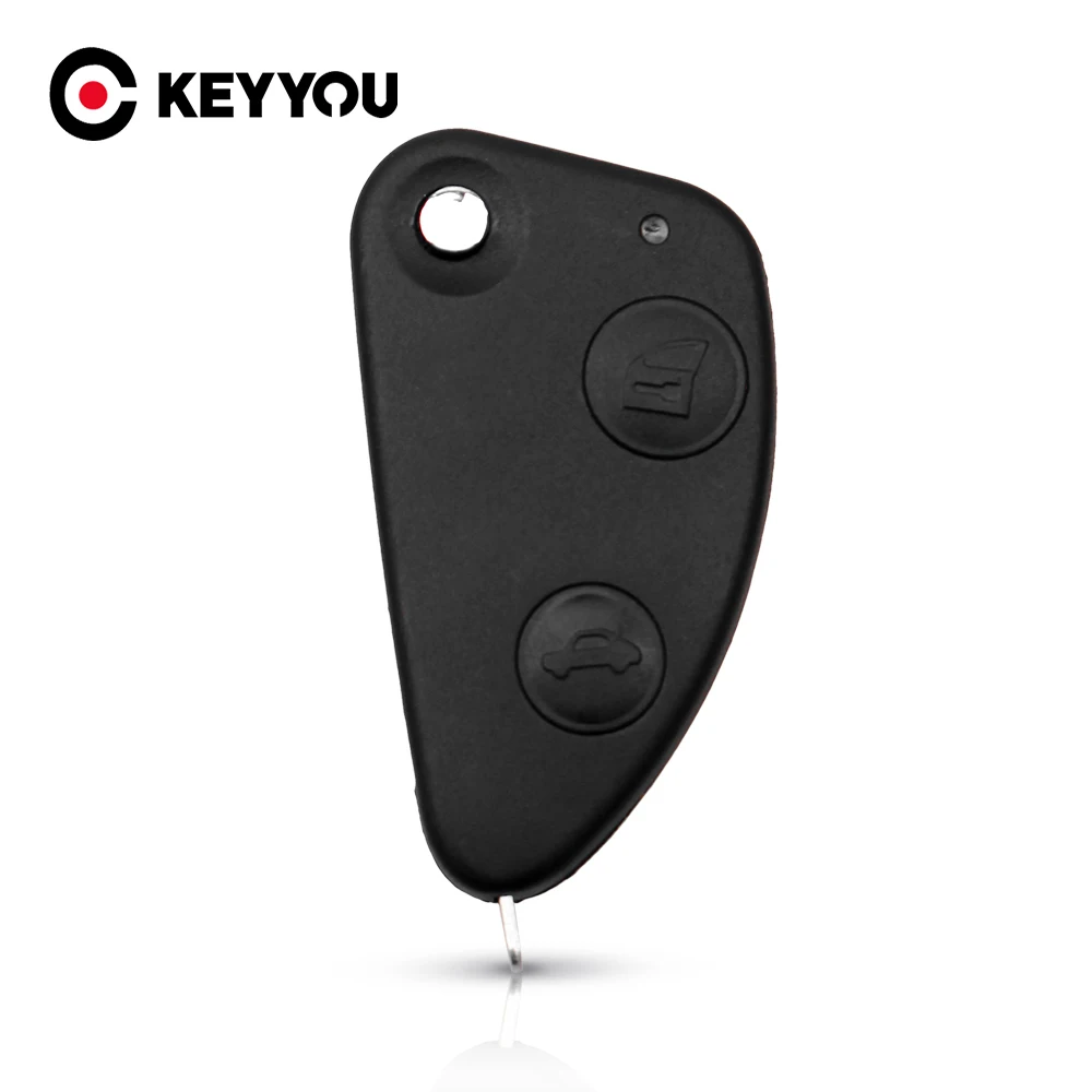 KEYYOU 2 кнопки для Alfa Romeo 147 156 166 GT чехол ключа автомобиля складной дистанционный