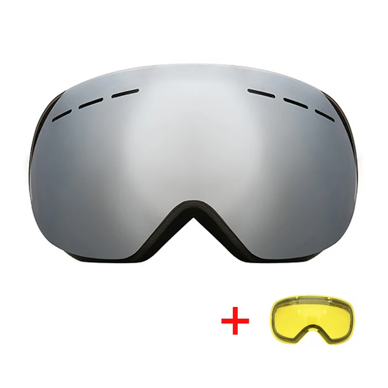 Мужские и женские лыжные очки с линзой ночного видения зимние UV400