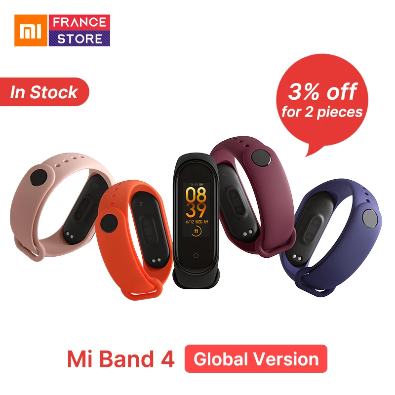 Глобальная версия Xiaomi Mi Band 4 умный Браслет пульсометр фитнес Bluetooth 5,0 135 мАч цветной экран часы