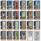 3D ПВХ самоклеящаяся наклейка на дверь для гостиной спальни DIY вид на море дерево двери плакат домашний дизайн Искусство Наклейка на стену s обои