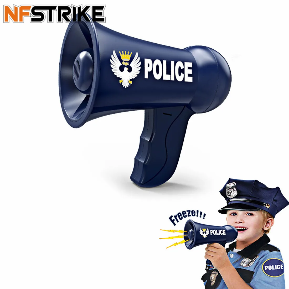 NFSTRIKE Детская ролевая игрушка на батарейках, полицейский мегафон, полицейский игровой набор для детей, новинка