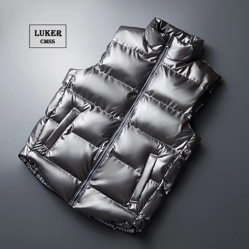 Зимний мужской жилет LUKER CMSS модная куртка без рукавов уличный - Цена: 1681.68