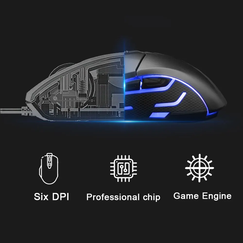 Hp G260 RGB светодиодный светильник Проводная игровая мышь профессиональная эргономичная Макросъемка 5500 dpi Мышь для ПК компьютера ноутбука Бесшумная мышь