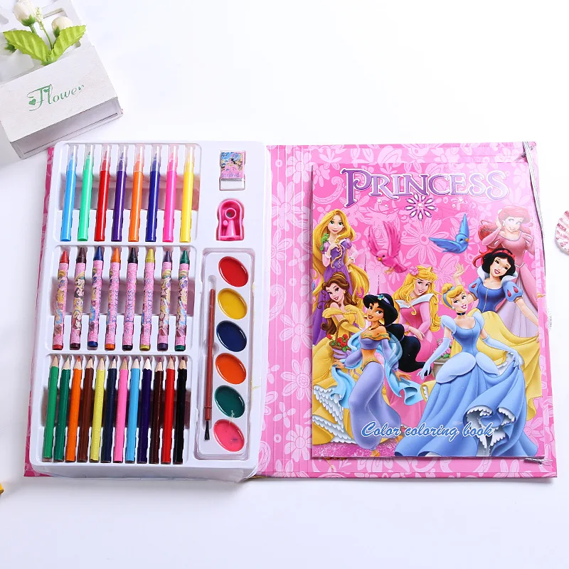 

36 color Disney watercolor pen set + painting book gift office school supplies birthday gift