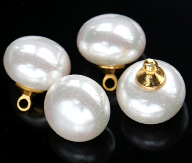 

10pcs/lot Size:10mm, 12mm Exquisite Pearl White Button Resin Shank Buttons for Garment Accessories Decoration(SS-2267)