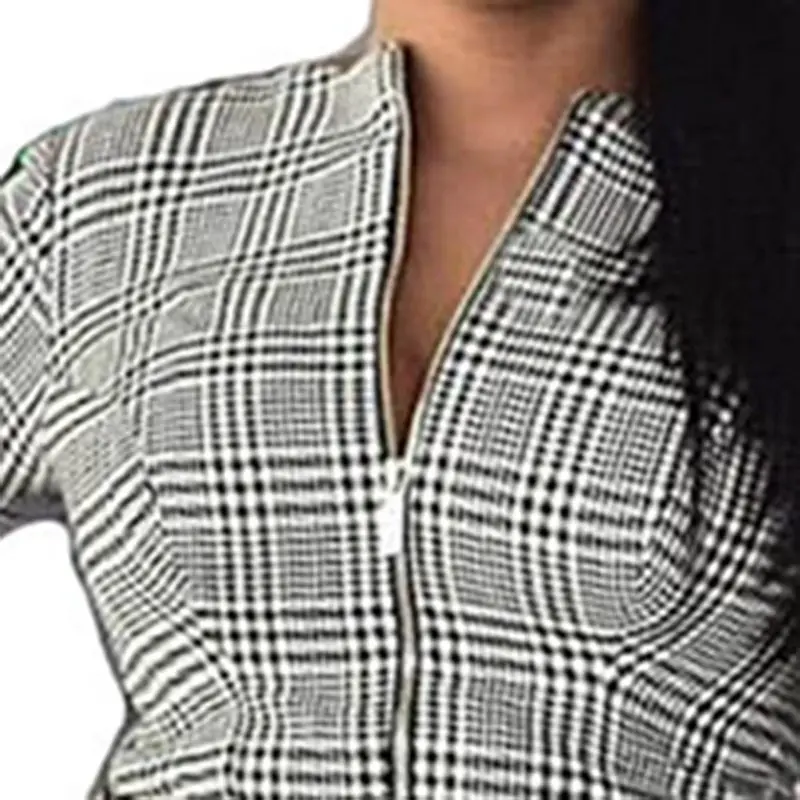 Африканская Женская одежда клетчатые офисные платья в мелкую клетку Дамское