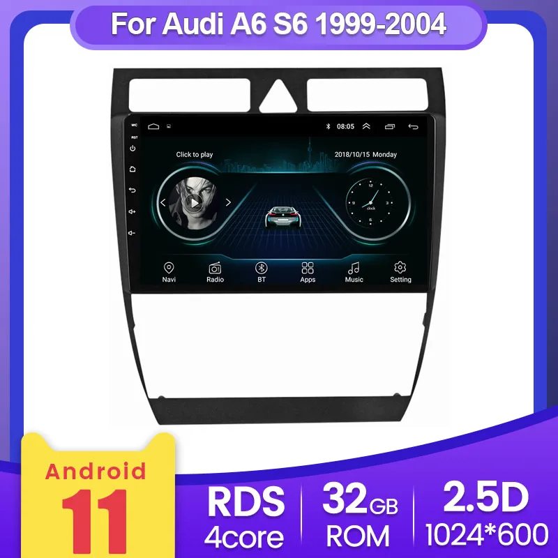 Автомобильный мультимедийный плеер Bluetooth Wi-Fi dvd для Audi A6 C5 1997-2004 S6 2 1999-2004 RS6 1 2002-2006