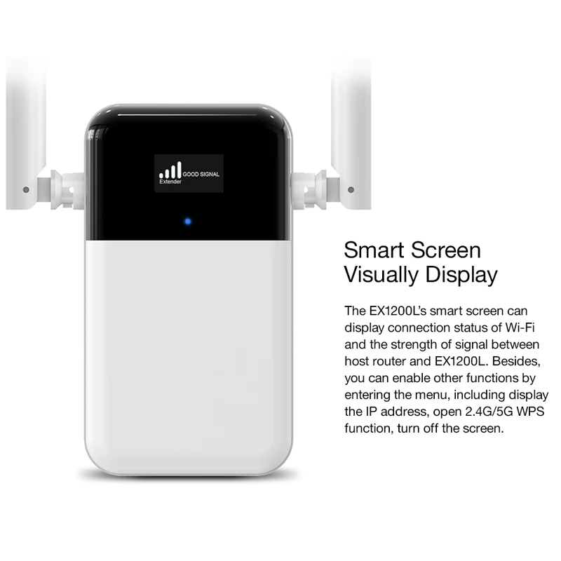 TOTOLINK EX1200L Wi Fi ретранслятор AC1200M двухдиапазонный удлинитель с Lan Порты и разъёмы