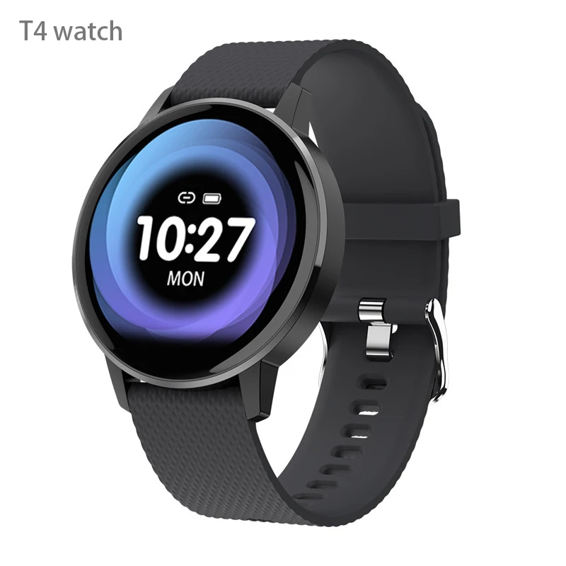 T4 black T2 T4 W1 умные спортивные бизнес-часы для мужчин, пульсометр, кровяное давление, фитнес-трекер, умные часы, браслет для Apple, Xiaomi Watch - Цвет: T4 black