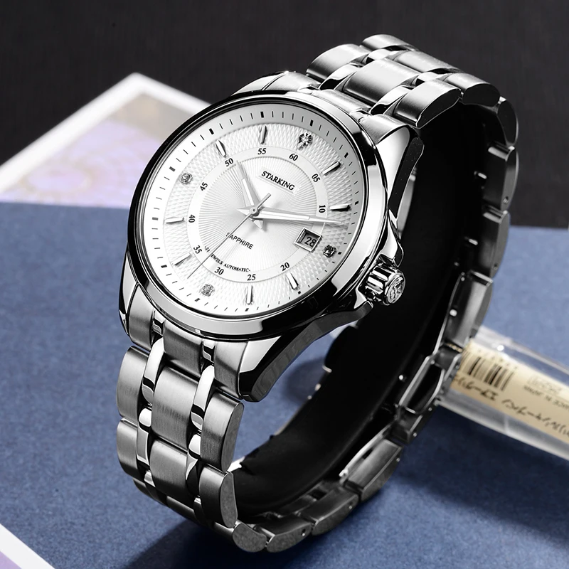 Часы мужские механические с автоподзаводом и календарем водонепроницаемые |