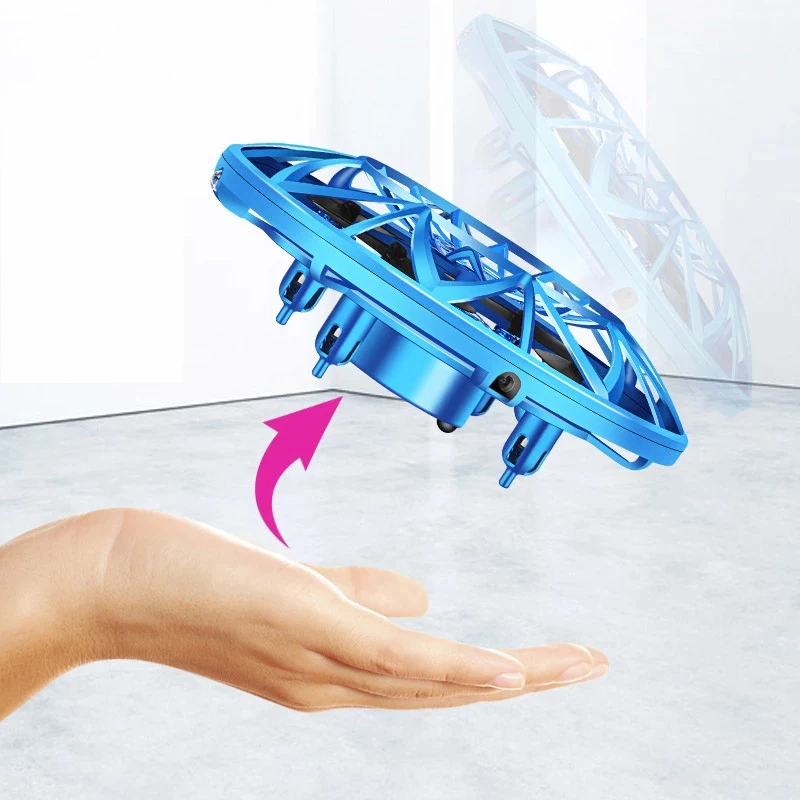 

Hot Selling Kids Toys UFO Drone Fly Helicopter Infraed Hand Sensing Induction RC Aircraft Upgrade Quadcopter for Children Gift