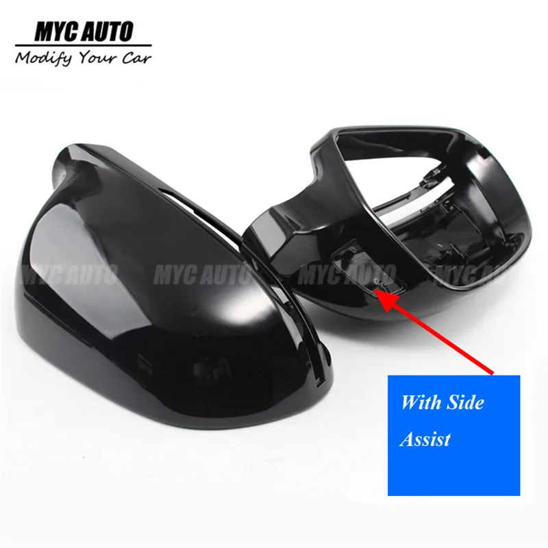 Чехол для зеркала Audi A3 8P A4 S4 B8 8K A5 S5 A6 S6 C6 4F Q3 SQ3 2008 2009 2010 + глянцевый черный и белый