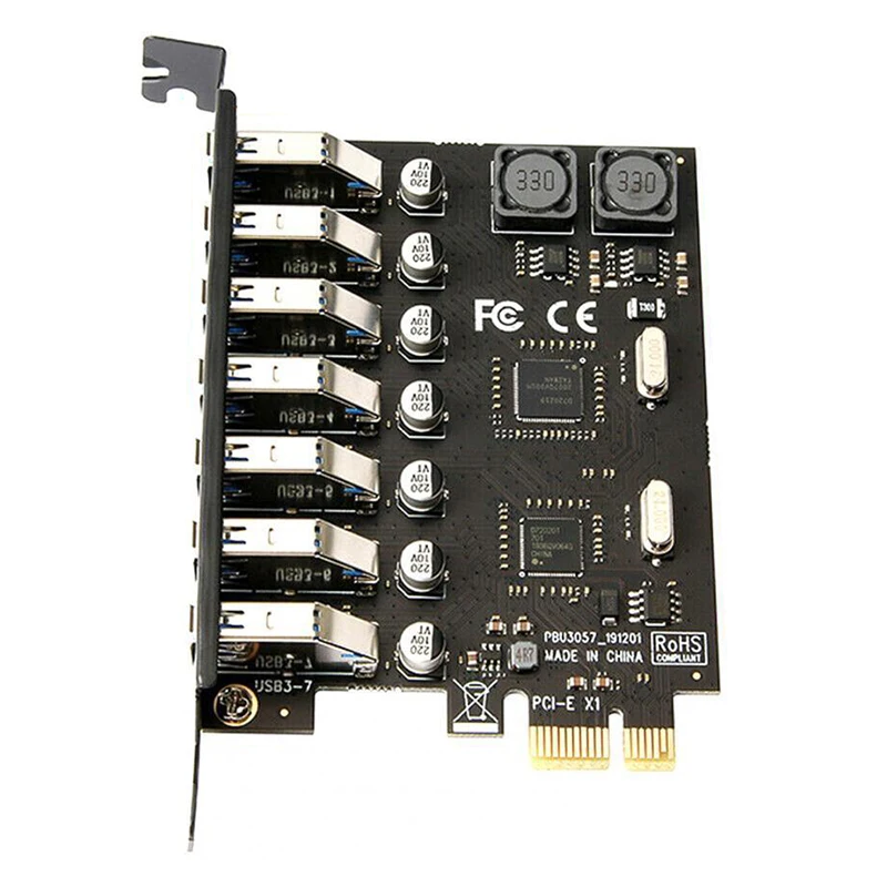 USB 3 0 PCI Express адаптер e на 7 портов Расширенный карта USB3 PCIe PCI-e x1 контроллер конвертер