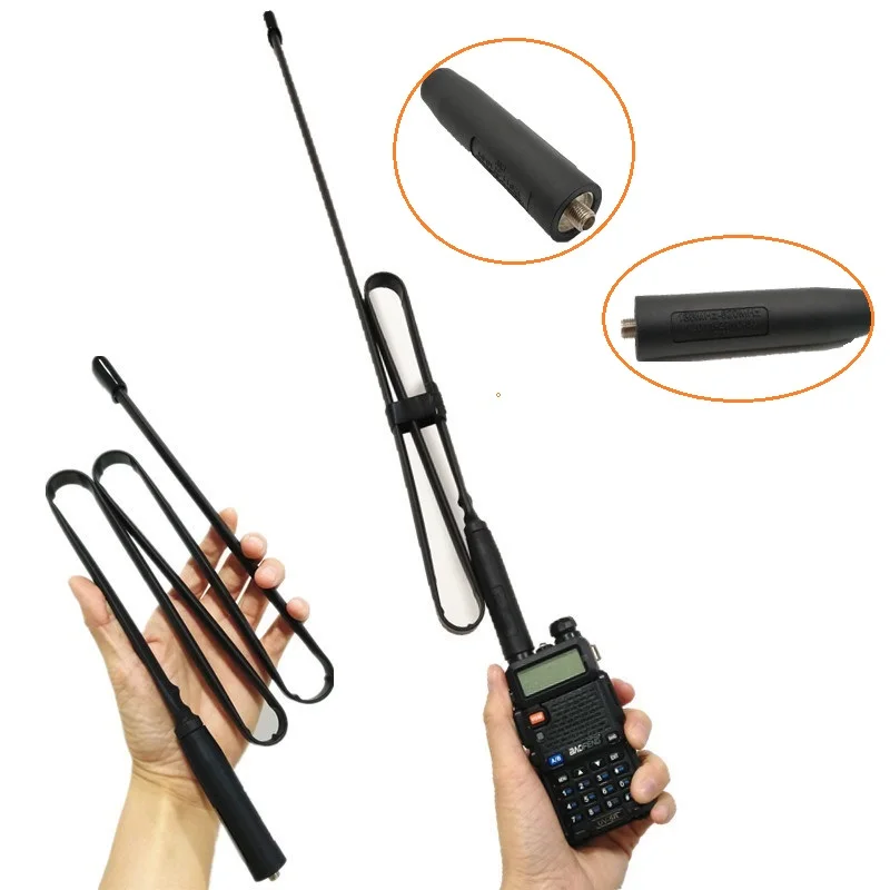 CS Tactical Antenna for BAOFENG UV-5R UV-82 UV-6R BF-F8 Walkie Talkie VHF UHF Radio Transceiver Fordable SMA-F | Мобильные телефоны