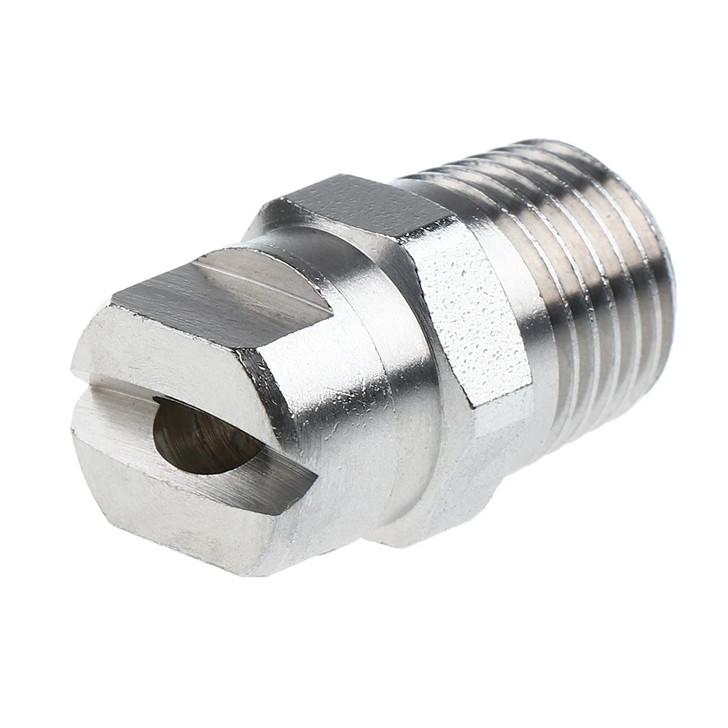 

1/4 inch Male High Pressure Spray Nozzle Stainless Steel Surface Cleaner Nozzle - Screw Type - 65 Degree Angle 40