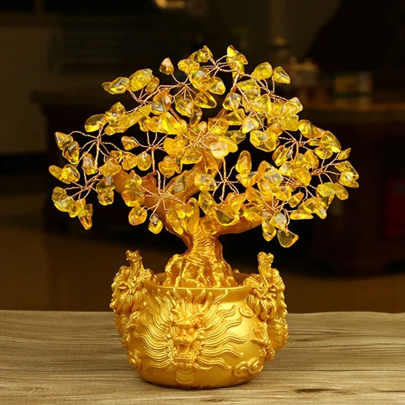 

Китайские Золотые кристаллы, счастливые деньги, деревья удачи, богатство, украшение для дома и офиса, лучшие подарки