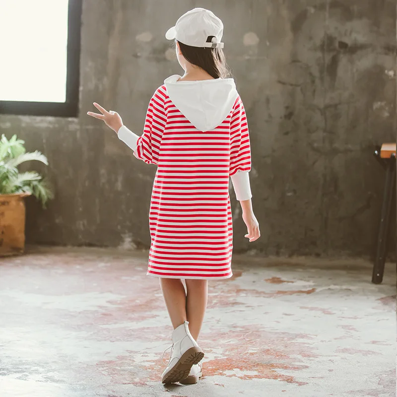 Повседневное платье для девочек коллекция 2019 года осенне-зимнее короткое