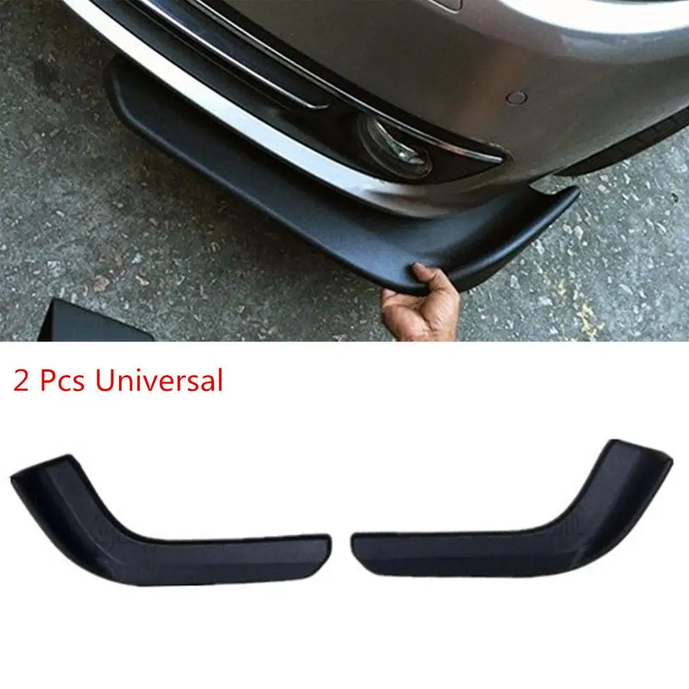 2Pcs Universal Car Front Bumper Splitter Lip Spoiler Diffuser Guard Cover Trim Auto Scratch Protector Parts | Автомобили и