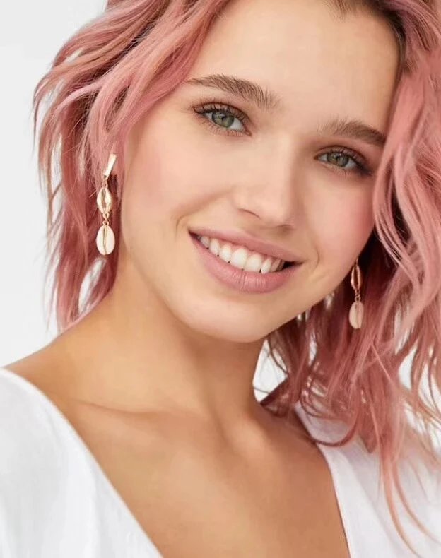 Серьги-подвески в виде морской звезды с натуральной ракушкой 2 пары/компл.