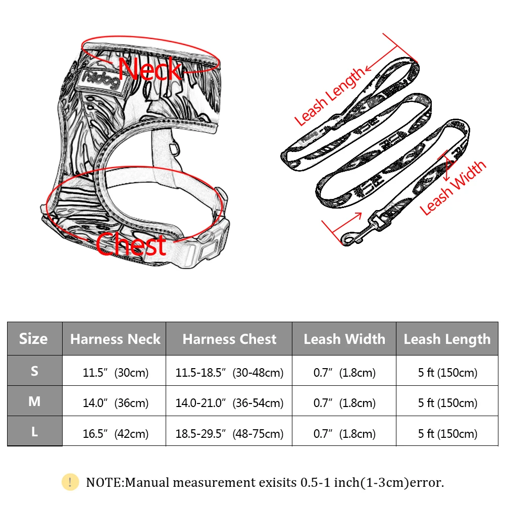 

Nylon Dog Harness With Leash Reflective Small Dogs Cat Vest Harnesses Printed Pet Walking Lead Rope For French Bulldog Chihuahua