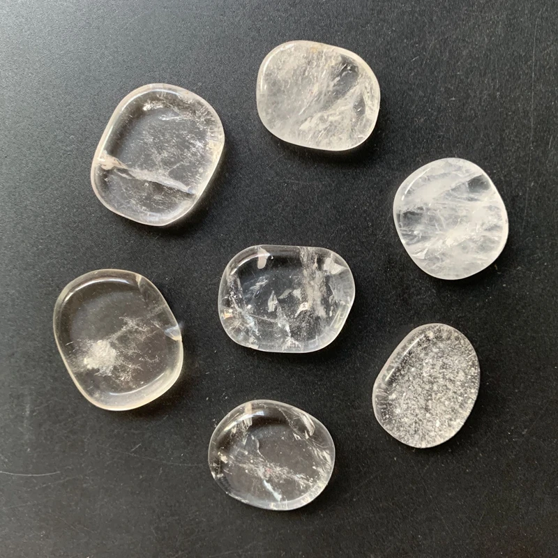 7pcs Natural Rock Crystals Clear Quartz Stone China Reiki Healing Chakra Palm Stones Set Polished Health Gift Wholesale |