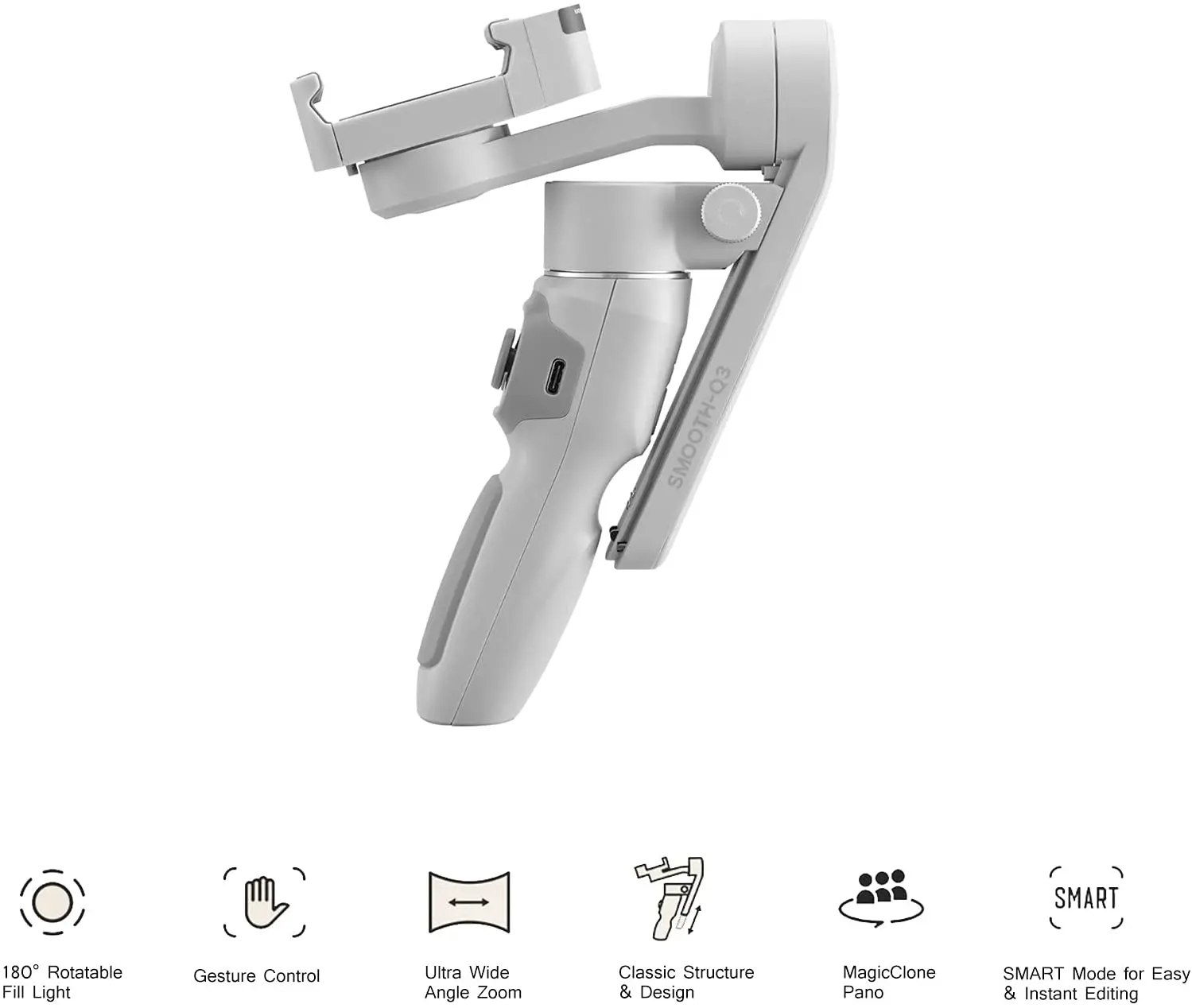 Zhiyun SMOOTH Q3 шарнирный стабилизатор для смартфона с держателем сотового телефона со