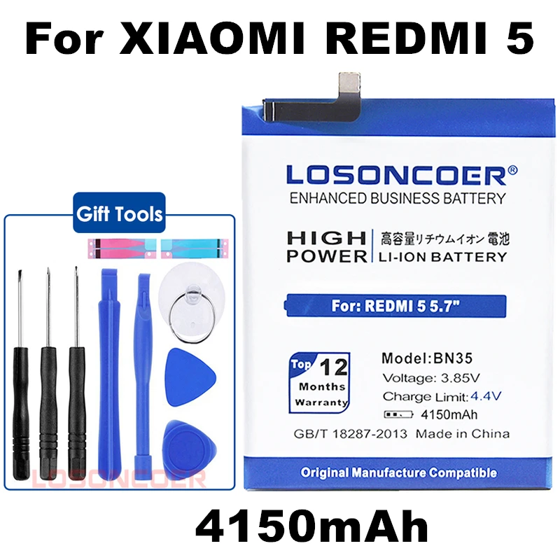 Батарея BN31 BN34 BN35 BN36 BN37 Батарея для Xiaomi mi Red mi 6 6A mi 5X mi 5X Примечание 5A 5A pro A1 Y1 Lite A2 mi A2 mi 6X6X5 5,7"