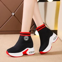 high heels platform shoes women vulcanized shoes woman spring slip on sneakers women casual wedges female sports shoes new