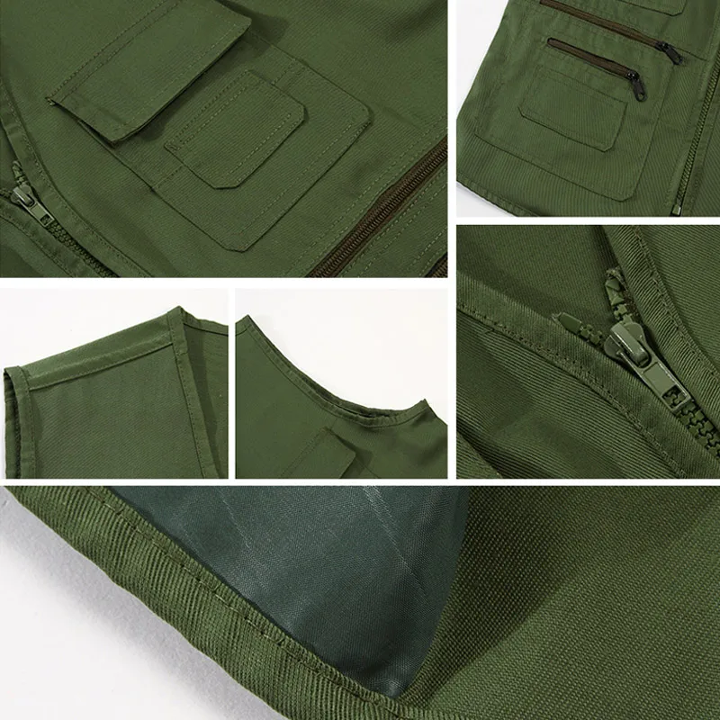 Новинка мужской и женский жилет с множеством карманов на молнии Свободный