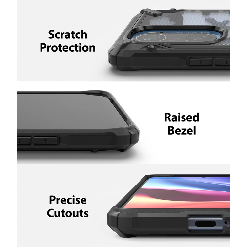 Funda Ringke Fusion-X para Poco F3, carcasa protectora, Marco suave de TPU y parte trasera dura, h&iacute;brida, Redmi K40/Pro +, Mi 11i-3