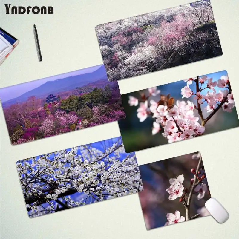 

YNDFCNB plum blossom Your Own Mats Natural Rubber Gaming mousepad Desk Mat Size for mouse pad Keyboard Deak Mat for Cs Go LOL