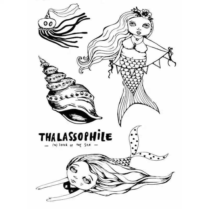 

Summer Conch Mermaids Cutting Dies and Stamps Scrapbook Diary Decoration Stencil Embossing Template DIY Greeting Card Albums