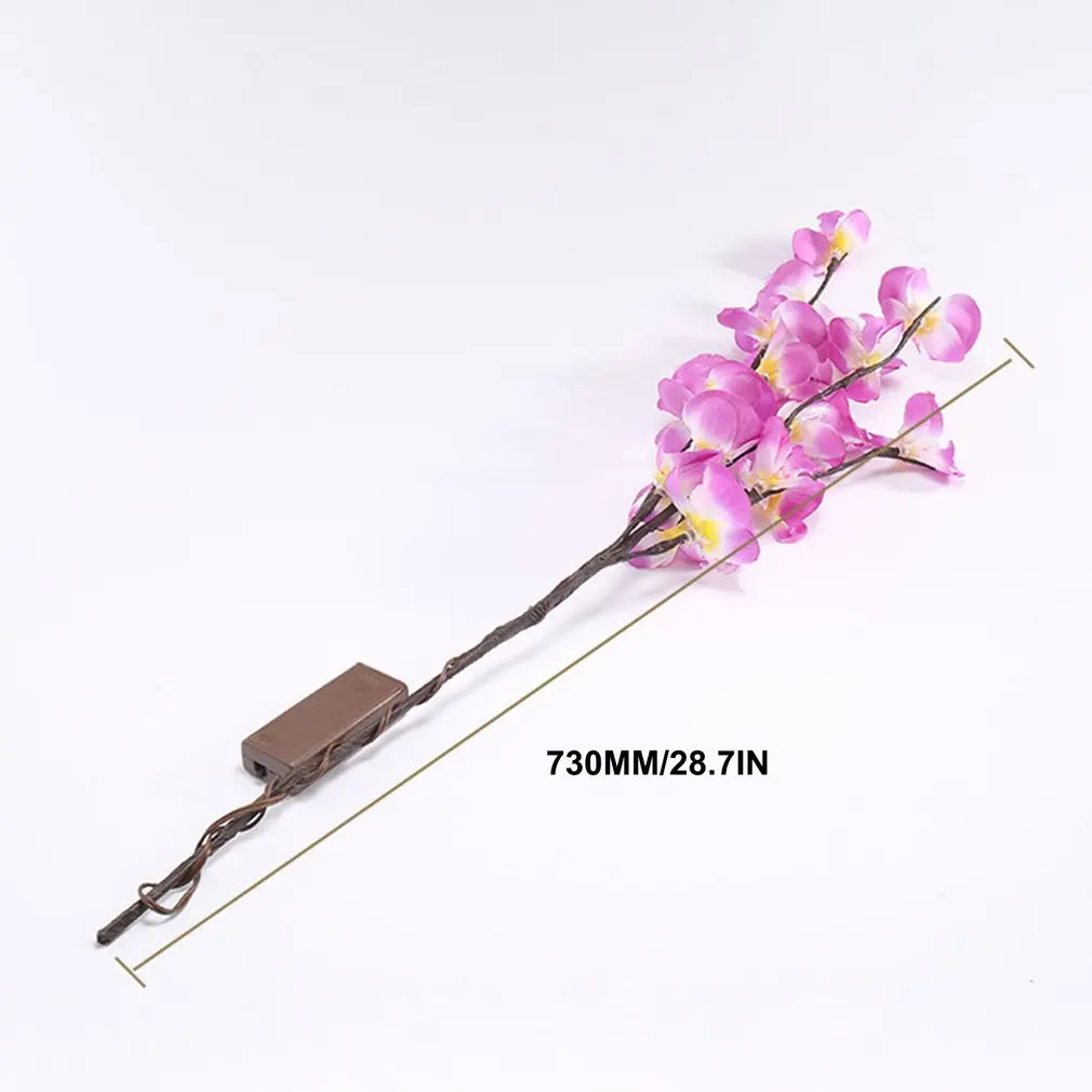 

20 LED Light Simulation Orchid Branch Lights Christmas Vase Filler Floral Light Holiday Garden Party Desktop Decor Lights
