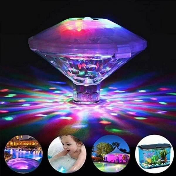 

RGB подводный плавающий светодиодный светильник, водонепроницаемый фонарь для бассейна, декоративные вечерние чные принадлежности