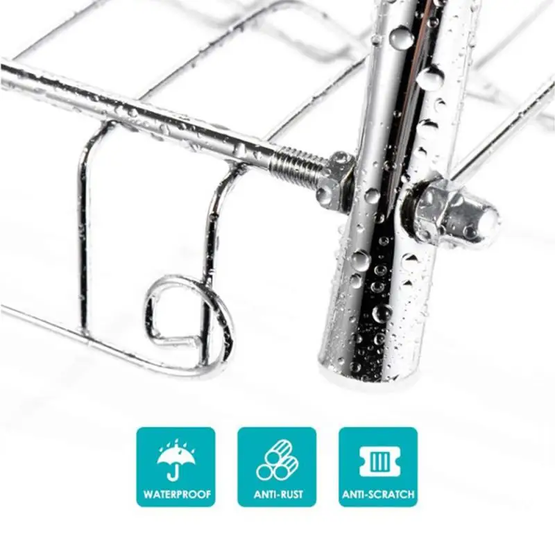 

1 Pc Kitchen Cutlery Drain Rack 2 Layer Dish Drainer Iron Storage Organizer Rustproof Dishes Plates Organization Shelf HWC