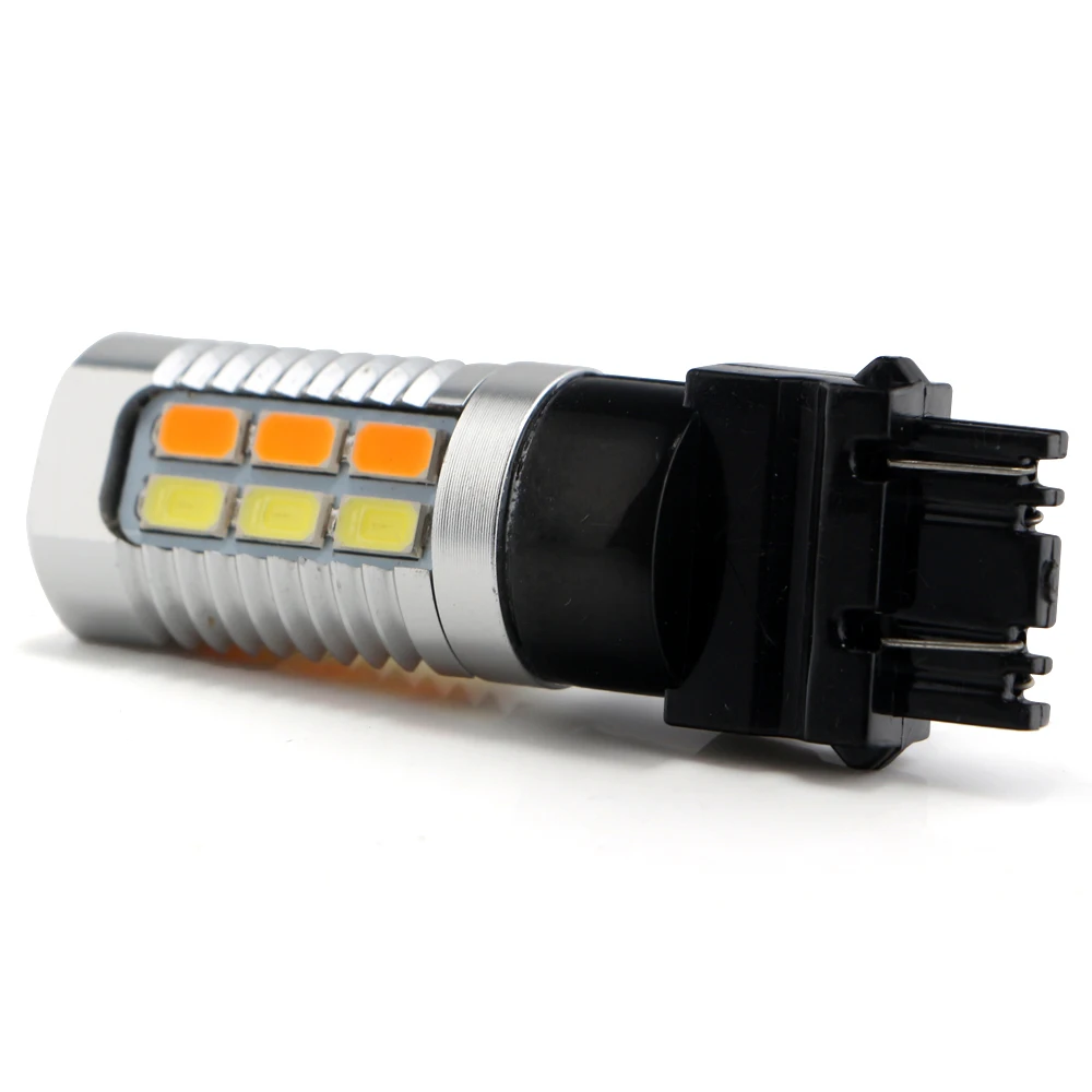 2X DC12 в 5630 28 SMD белый янтарь 1157 BAY15D 3157 7443 Двухцветная светодиодная лампа для