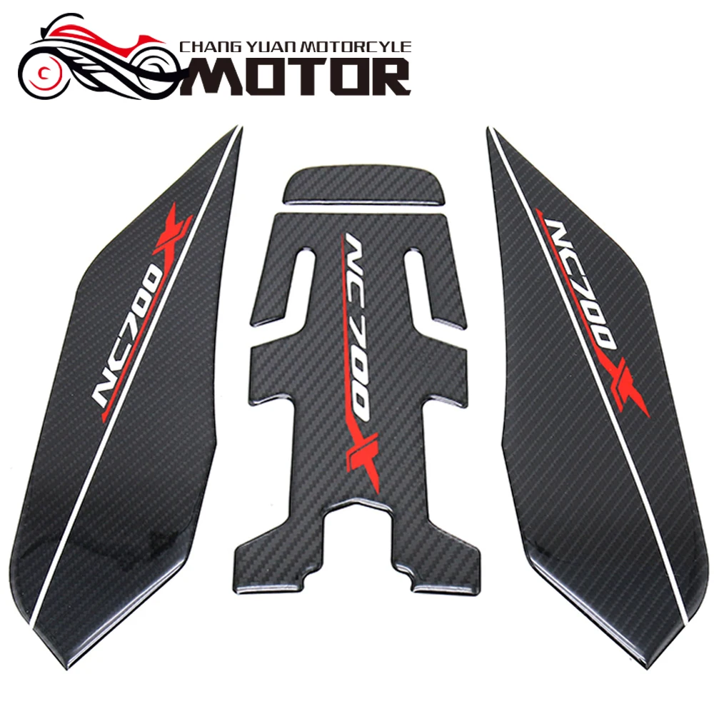 3D аксессуары для fibra de la motocicleta tanque etiqueta almohadilla proctora conjunto para HONDA NC750X NC 750X NC700 2014 2019 2018