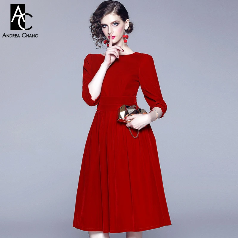 Женское бальное платье темно синее красное бархатное велюровое с пышными