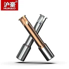 HUHAO одиночный зуб спиральный фреза 3 или 4 флейты CNC инструменты для алюминия 60  карбида вольфрама глубокие отверстия резьба