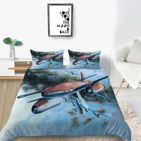 red airplane bedding set war cool fashionable 3d duvet cover queen king twin full single double unique design bed set