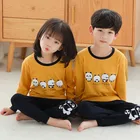 Детские хлопковые пижамы с длинным рукавом, пижамы для девочек и мальчиков, Детские пижамные комплекты, мультяшная детская одежда для сна, детская одежда для 2-13 лет