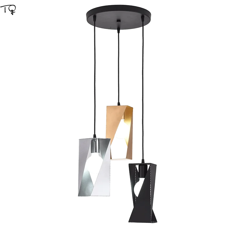 

Nordic Designer Creative Geometry Led Pendant Lights Minimalist Individual Suspension Luminaire Living Room Bedroom Dining Room