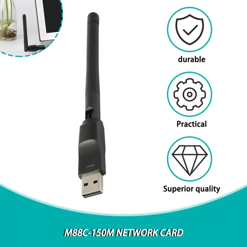 2019 полезный мини беспроводной WiFi сетевой адаптер 150 Мбит/с 20dBm карта для ПК