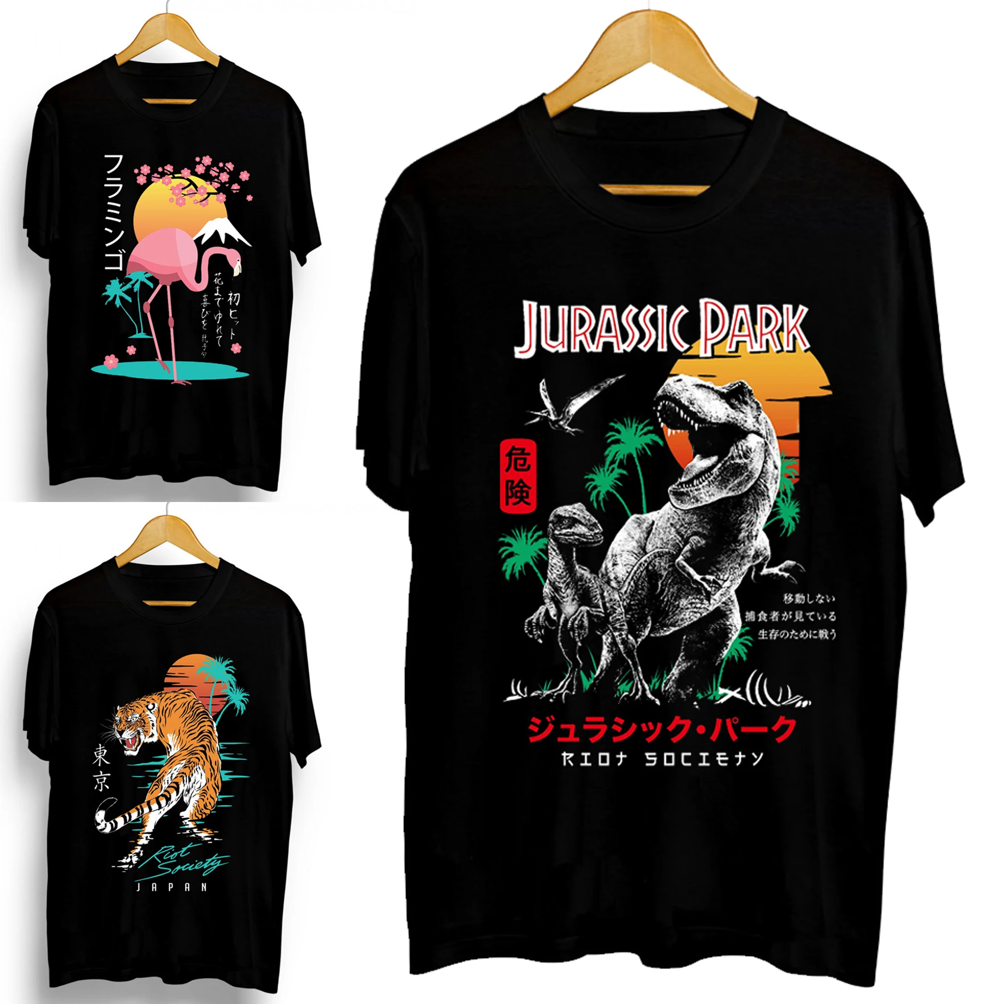 

2021 Summer Men's Tops T Shirt Screen Printing Popular Cool Graphics Cotton Tees Vintage Japan Japanese T-Shirt Clothes XS-3XL