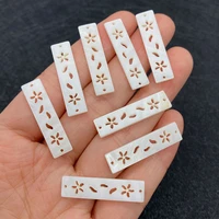 wholesale multicolor rectangular shape pendant natural shells for jewelry making diy handmade accessories beaded decoration
